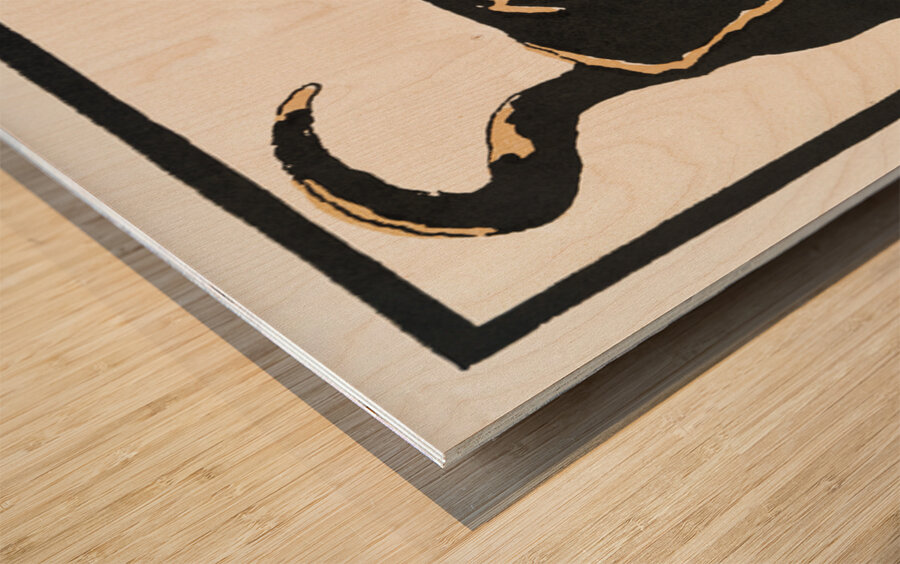 Cats under a tree 1898 by Edward Penfield. Wood print