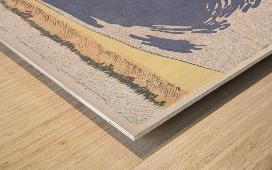 Man standing in the sea 1899 by Edward Penfield Wood print