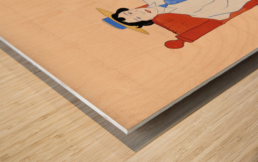 Young Woman Seated in a Red Rocking Chair ca. 1895-1900 by Edward Penfield Wood print