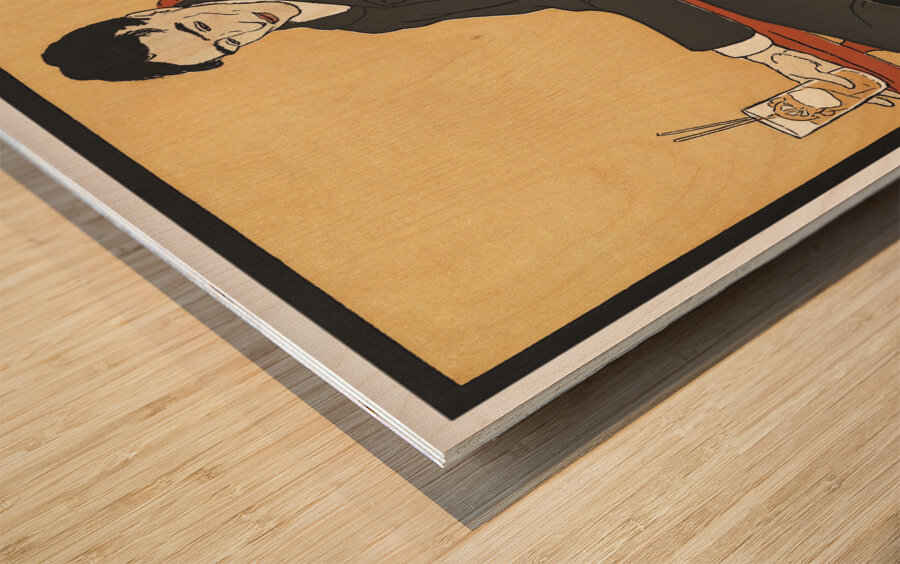 Man sitting in a chair during 19th-20th century by Edward Penfield Wood print