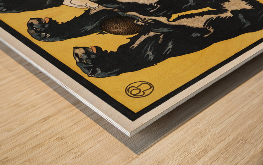 Vintage Christmas 98 1898 by Edward Penfield Wood print