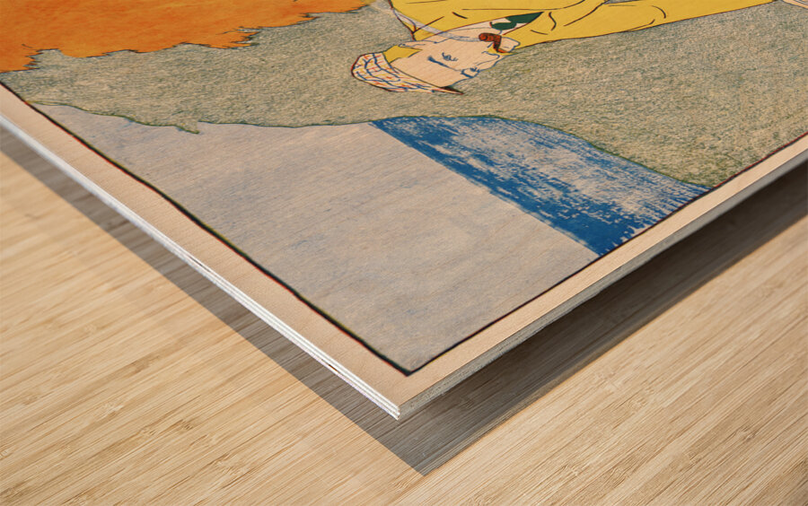 Man riding bicycle 1894 by Edward Penfield. Wood print