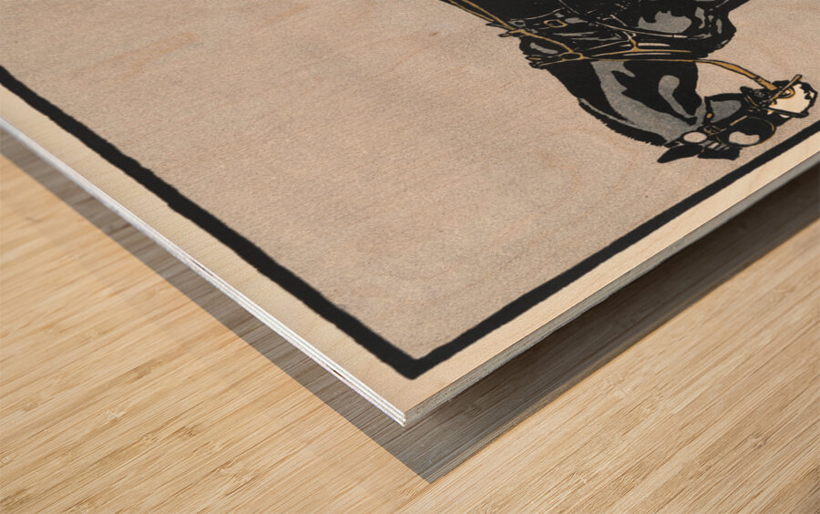 Horse carriage 1898 by Edward Penfield Wood print