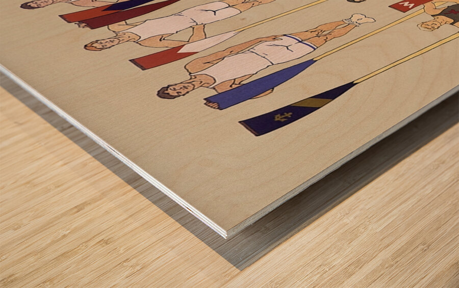 College crews ca. 1908 by Edward Penfield Wood print