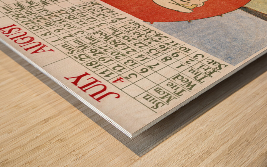 Vintage calendar 1897 by Edward Penfield Wood print