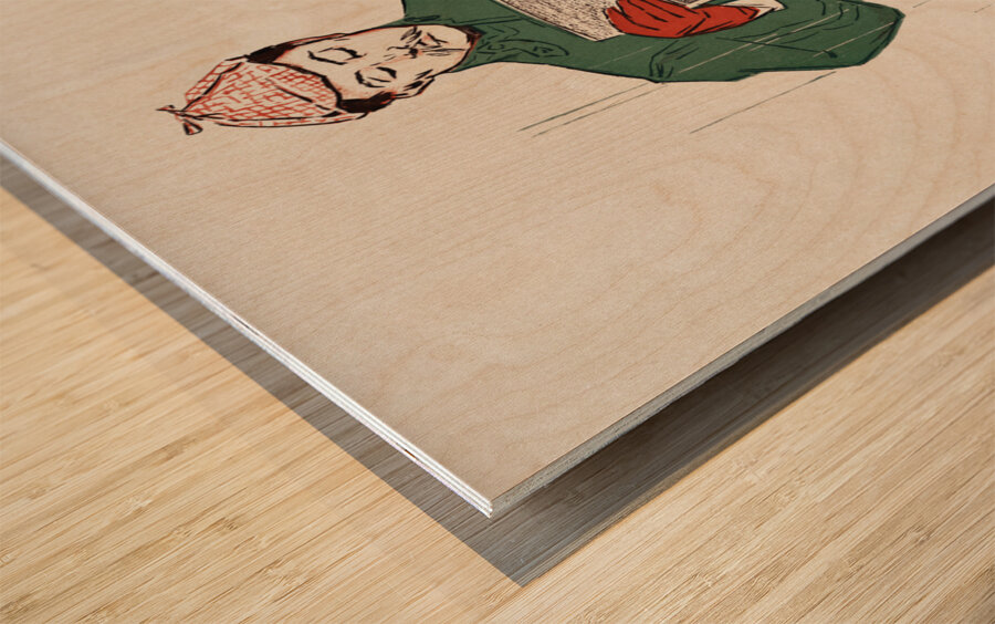 Man reading book 1893 by Edward Penfield Wood print