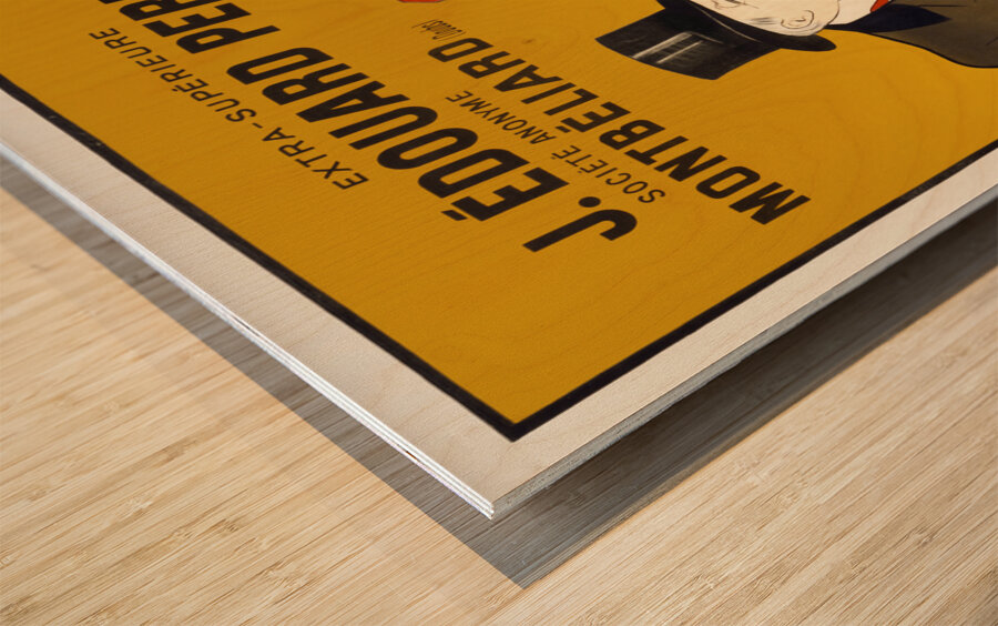 Man and woman at a cafe 1900 by Leonetto Cappiello Wood print