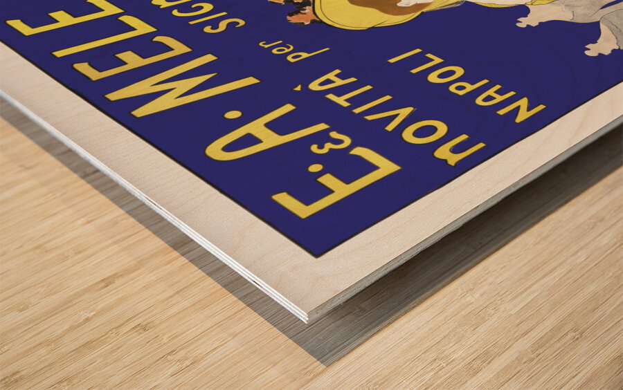 E. & A. Mele & C. novita per signora Napoli: Massimo Buono mercato / / L. Cappiello 1902 by Leonetto Cappiello Wood print