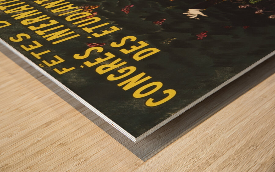 Celebrations of the international student congress Bordeaux 1907 by Leonetto Cappiello Wood print