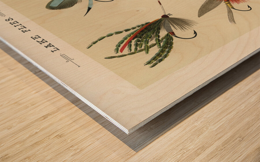 Lake Flies Wood print