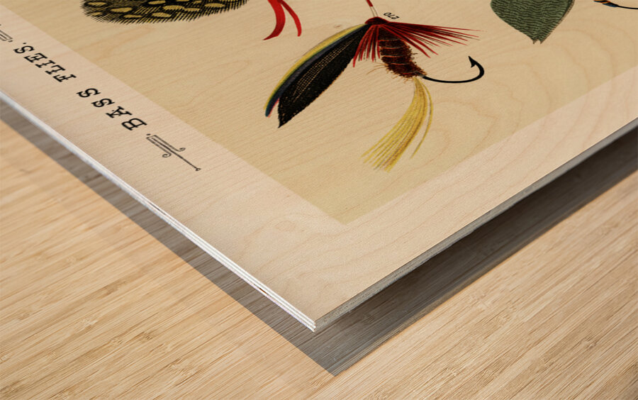 Bass Flies  Wood print