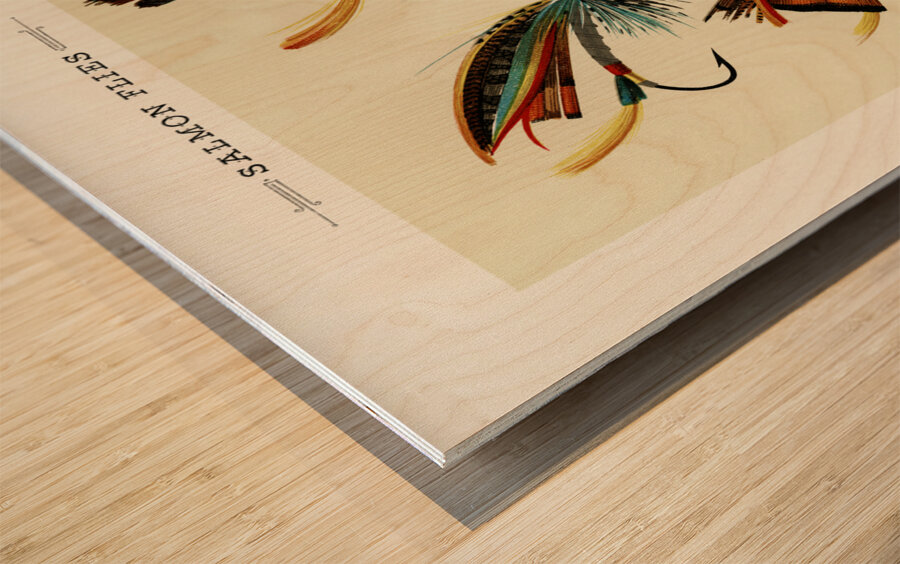 Salmon Flies Wood print