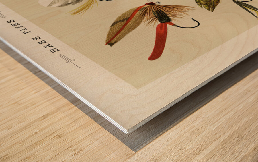 Bass Flies  Wood print