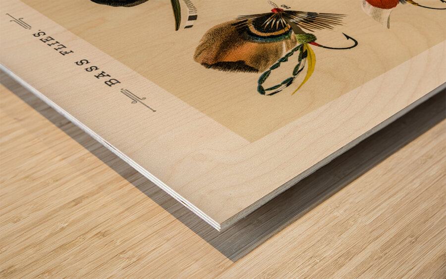 Bass Flies  Wood print
