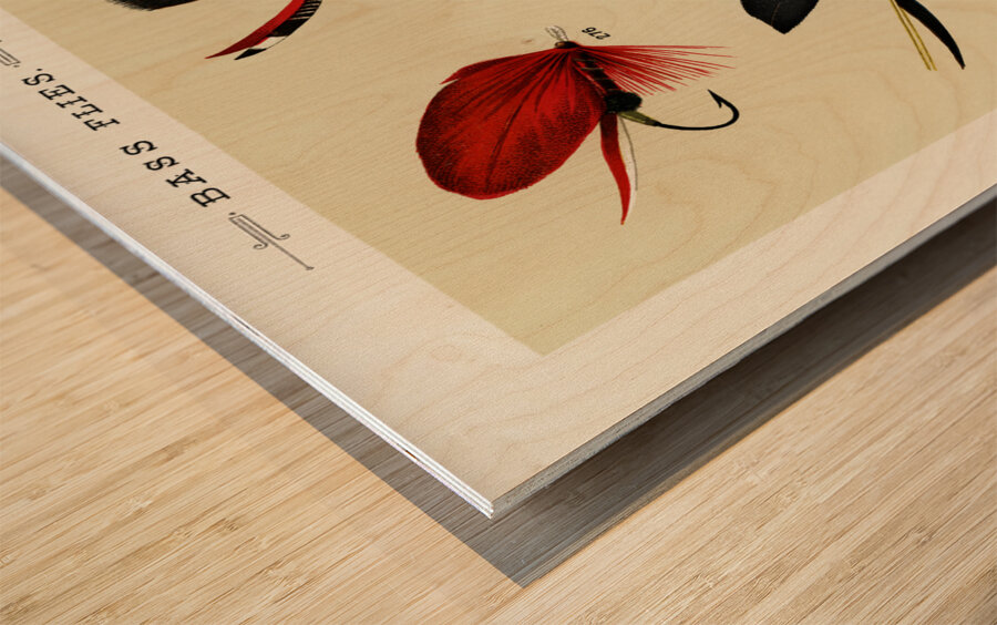 Bass Flies  Wood print