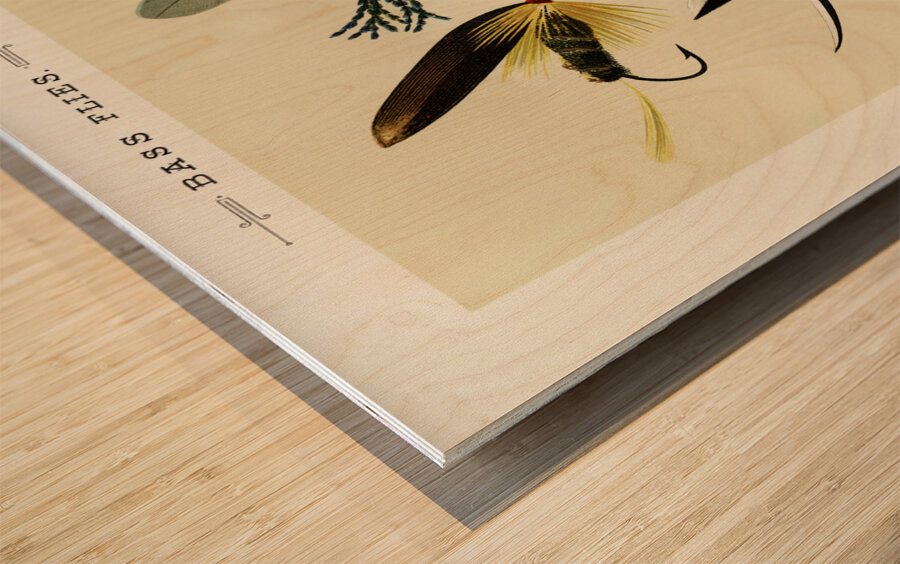 Bass Flies  Wood print