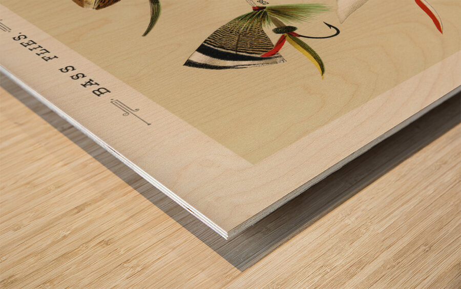 Bass Flies  Wood print