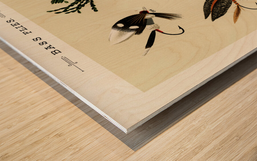 Bass Flies  Wood print