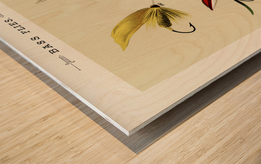 Bass Flies  Wood print