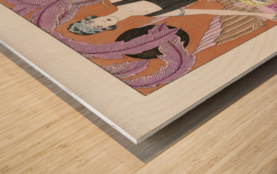 La belle dame sans merci: Robe du soir de Worth 1921 fashion illustration  by George Barbier.  Wood print