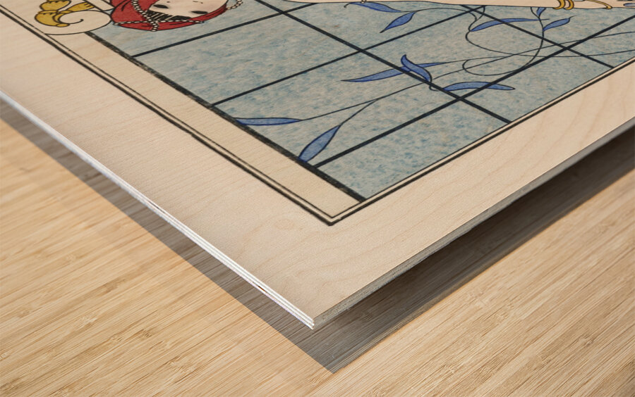 Costumes Parisiens: Grande robe du soir from Journal des Dames et des Modes 1913 fashion illustration  by George Barbier.  Wood print