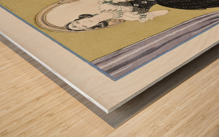 Mme Ida Rubinstein dans La Dame aux Cam&eacutelias 1923 fashion illustration  by George Barbier.  Wood print