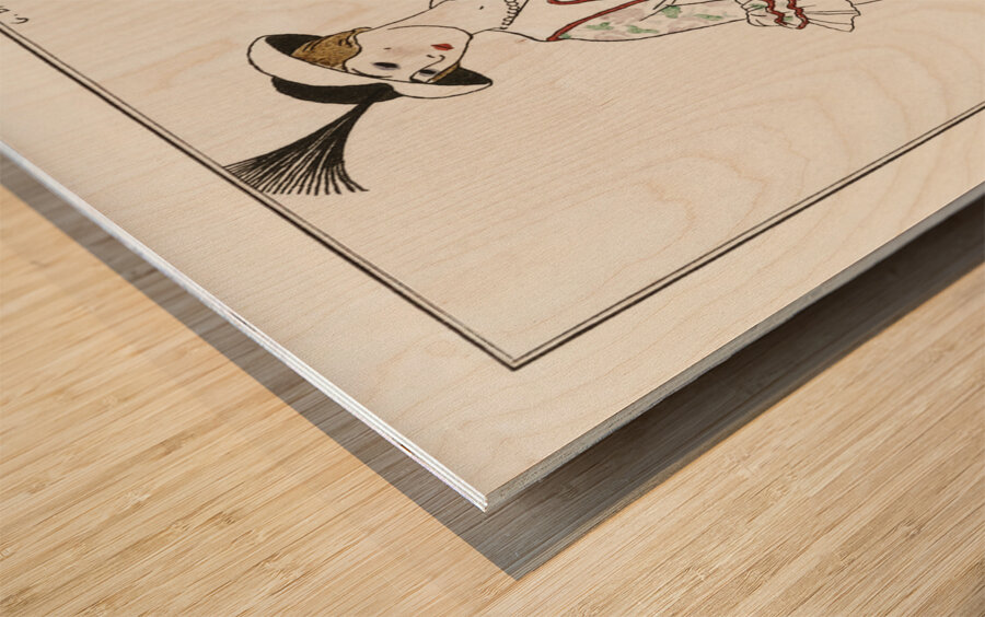 Costumes Parisiens no. 3: Toilette d&Eacutet&eacute Toilette d&Eacutet&eacute Blouson de Linon sur Jupe de foulard from Journal des Dames et des Modes 1912 fashion illustration  by George Barbier.  Wood print