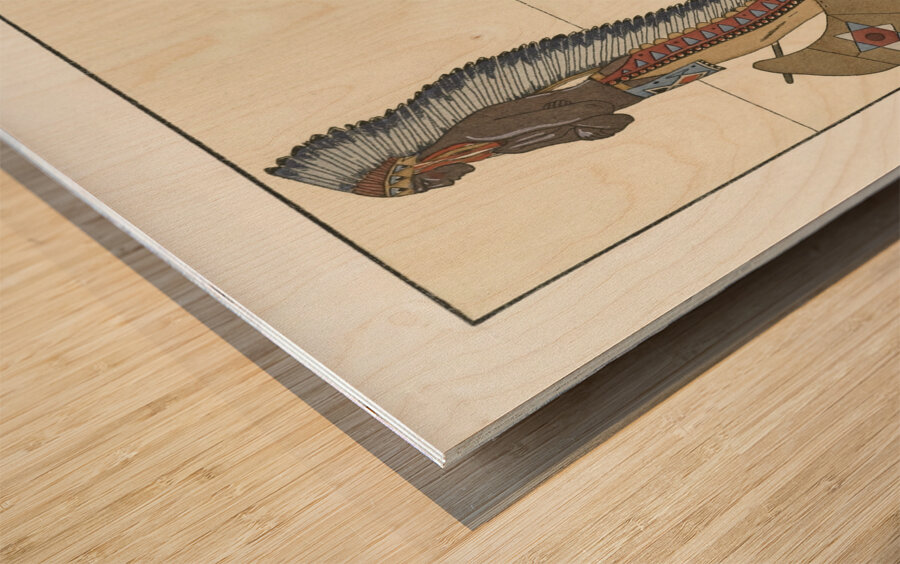 Langs de Missouri 1923 fashion illustration  by George Barbier.  Wood print