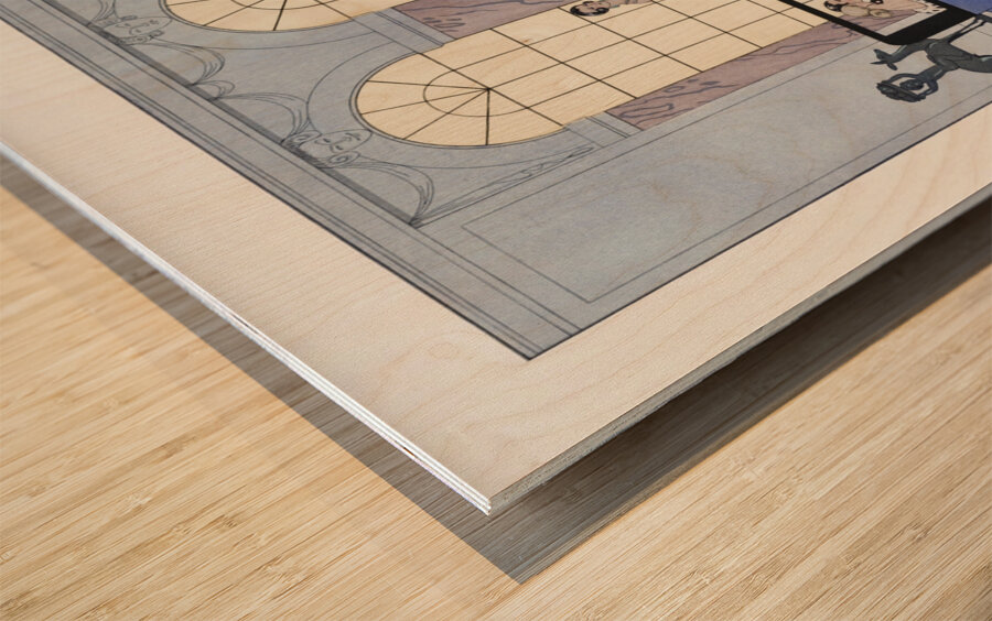 Au Revoir 1920 fashion illustration  by George Barbier. Wood print