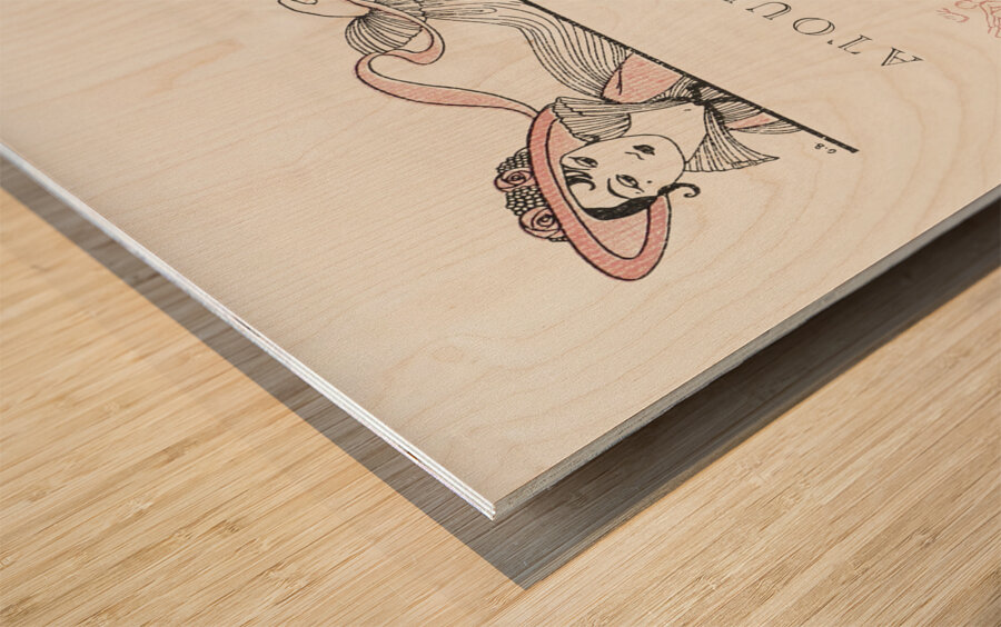 Autours Simples 1915 fashion illustration  by George Barbier.  Wood print