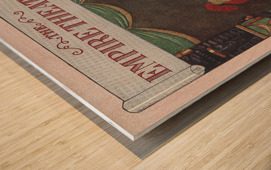 The Empire Theatre 1928 fashion illustration  by George Barbier. Wood print