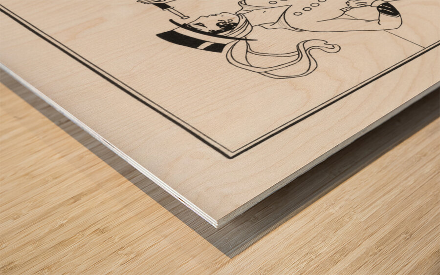 Costumes Parisiens 1914 fashion illustration  by George Barbier.  Wood print