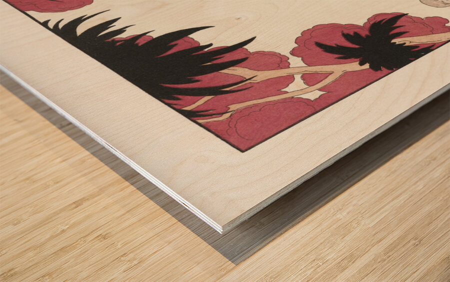 Le Cadran Solaire 1922 fashion illustration  by George Barbier.  Wood print