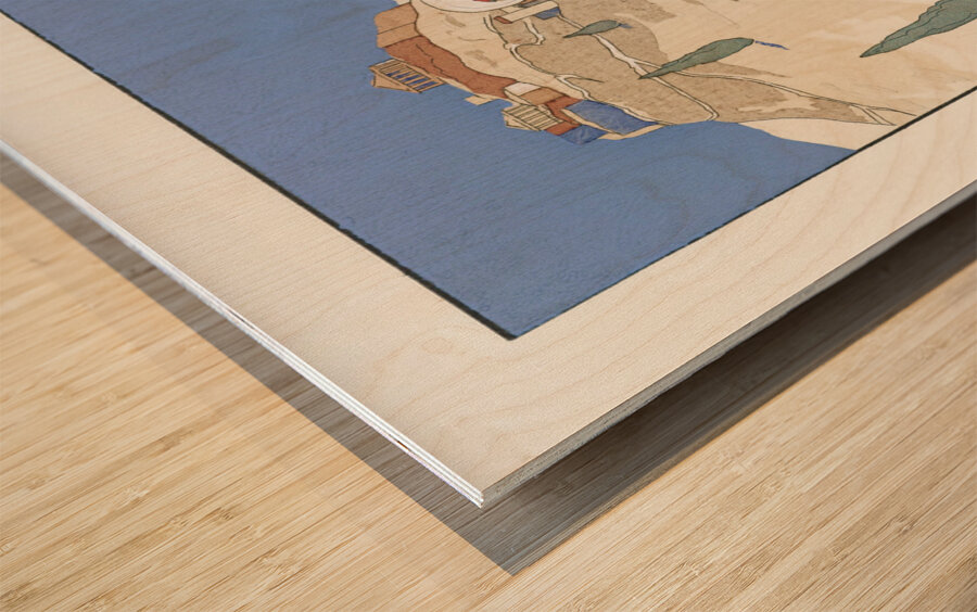 La flute de Pan 1923 fashion illustration  by George Barbier.  Wood print