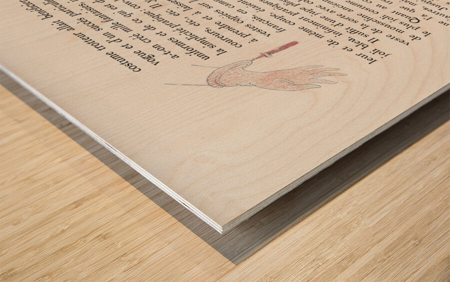 Gazette du Bon Ton 1915 fashion illustration  by George Barbier.  Wood print