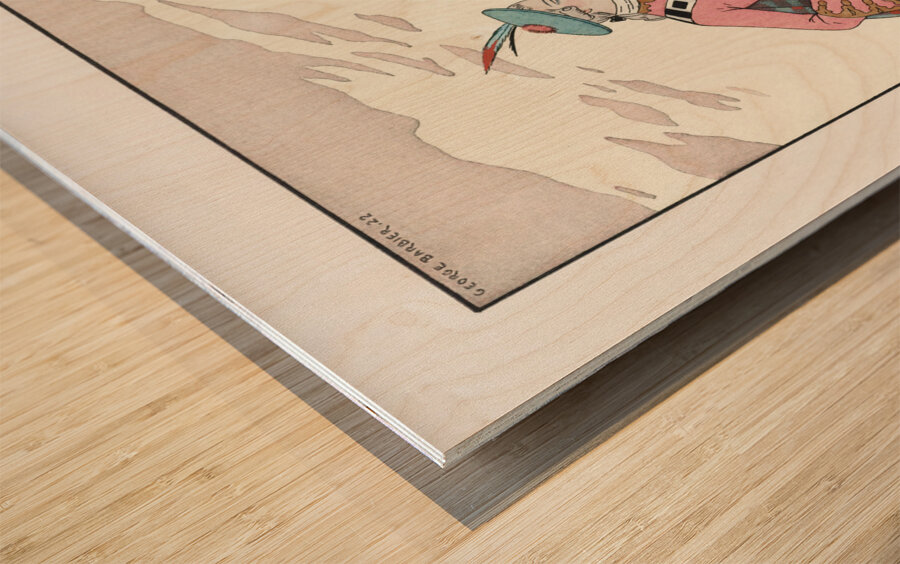 Nayez pas peur petite! 1923 fashion illustration  by George Barbier.  Wood print