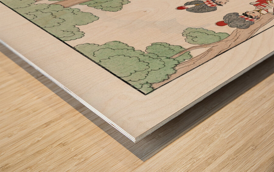 Come on my good friend! 1923 fashion illustration  by George Barbier.  Wood print