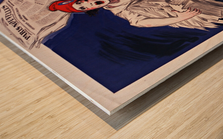 Paris-Nouvelles le grand quotidien de Midi 1931 by Jean dYlen Poster Wood print