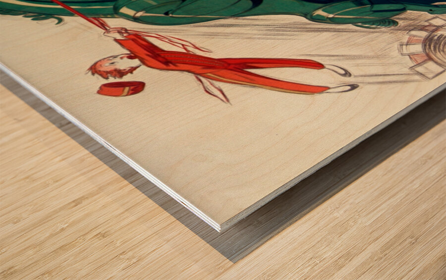 The Quick-starting pair Shell oil and Shell petrol 1930 by Jean dYlen Poster Wood print