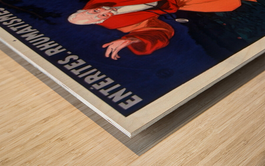 Entérites rhumatismes guéris à Plombières les Bains Vosges 1931 by Jean dYlen Poster Wood print