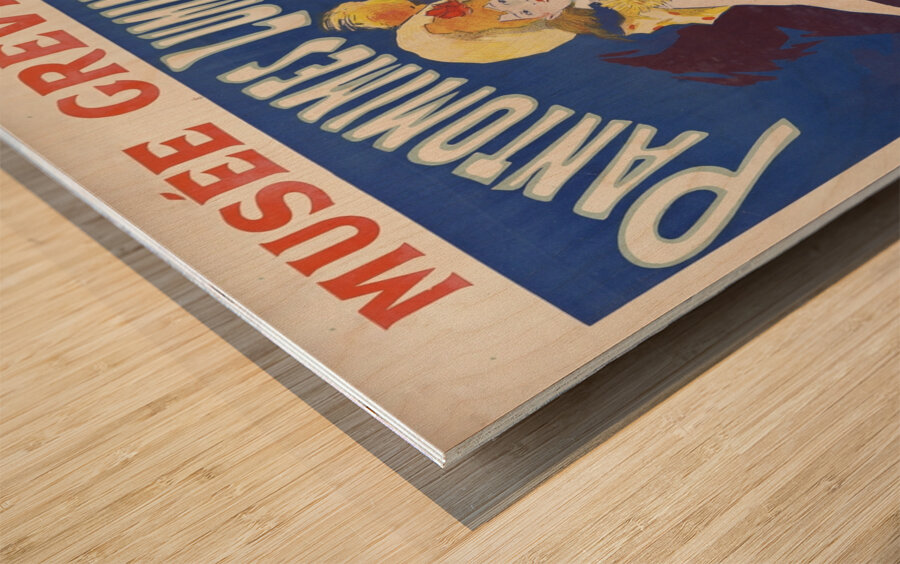 Pantomimes lumineuses 1892 Poster by Jules Chéret Wood print