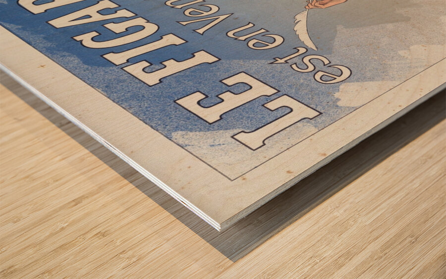 Reclamebiljet voor Le Figaro 1885 Poster by Jules Chéret Wood print