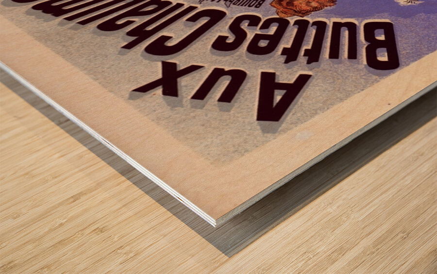 Buttes Chaumont 1899 Poster by Jules Chéret Wood print