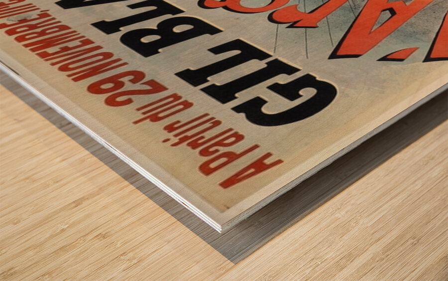 Gil Blas L’argent 1890 Poster by Jules Chéret Wood print