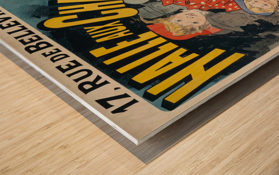 Halle Aux Chapeaux 1888 Poster by Jules Chéret Wood print