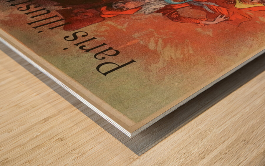 Paris Illustré Poster by Jules Chéret Wood print