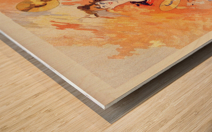 La Musique 1900 Poster by Jules Chéret Wood print