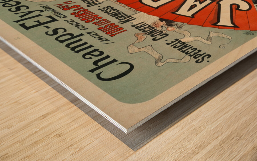 Champs-ElyséesJardin De Paris 1884 Poster by Jules Chéret Wood print