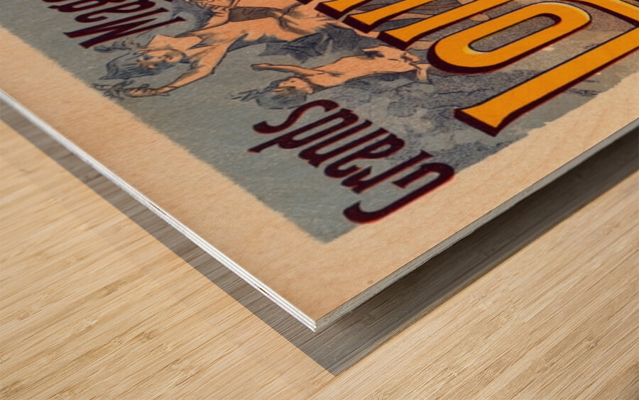 Magasins Du Louvre 1899 Poster by Jules Chéret Wood print