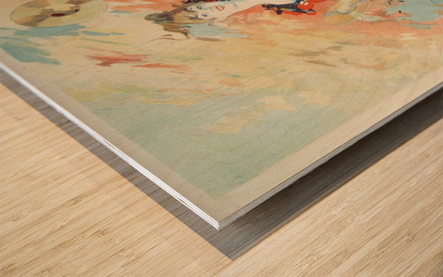 Allegory of Music 1891 Poster by Jules Chéret Wood print